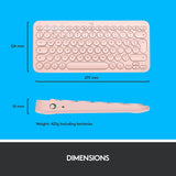 Logitech K380 Multi-Device Bluetooth Slim Keyboard for Mac - Pink Rose - Kazoop 