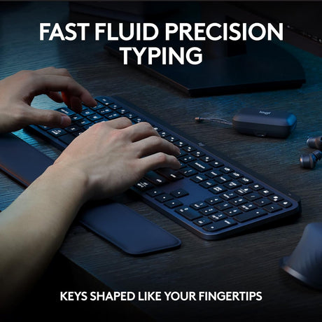 Logitech MX Keys S QWERTY UK Wireless Keyboard & Mouse - Graphite - Kazoop 