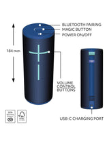 Ultimate Ears 984-001977 BOOM 4 Bluetooth Waterproof Portable Speaker - Blue