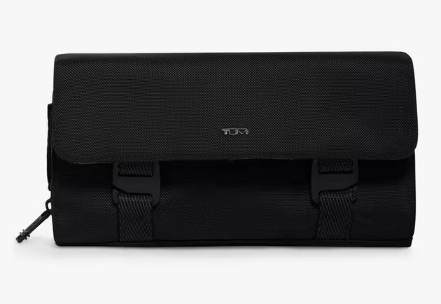 TUMI Hanging Toiletry Bag Travel Kit with Removable Pouch & Hook - Black