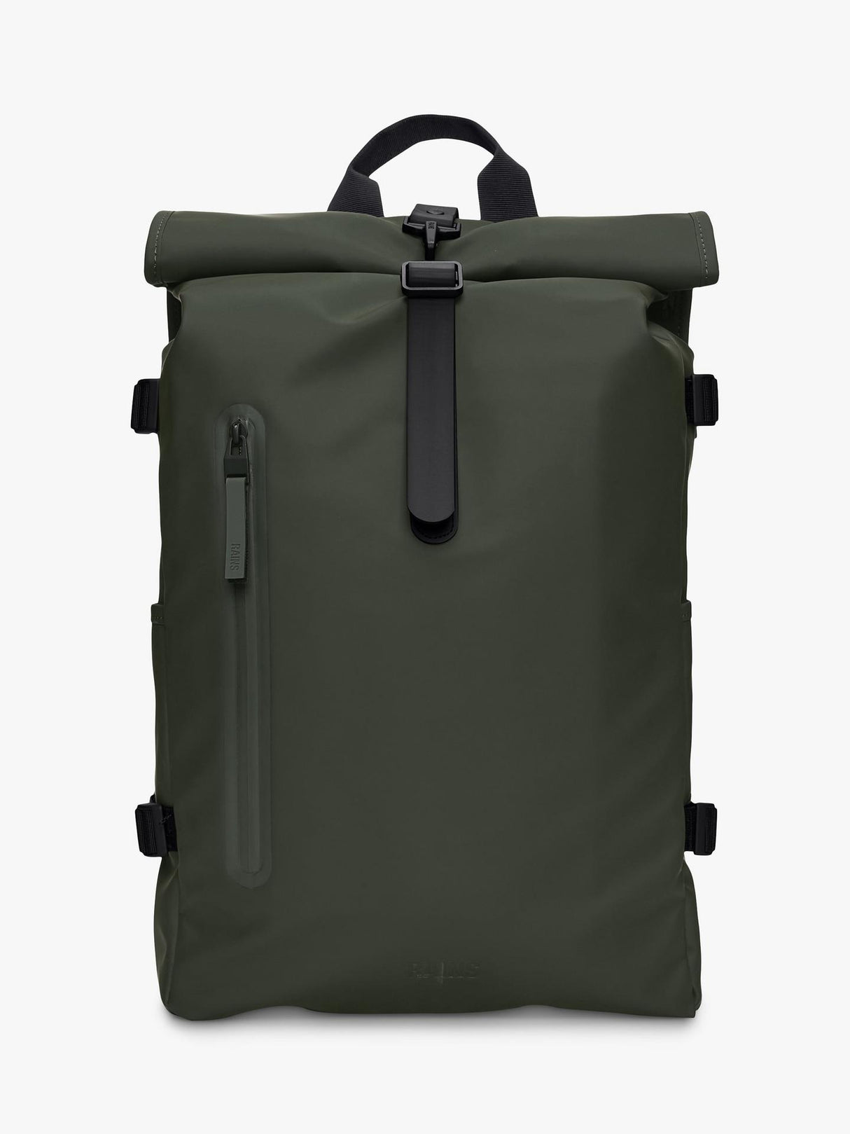 Rains Rolltop Waterproof 17L  Rucksack With Adjustable Strap Green - Large