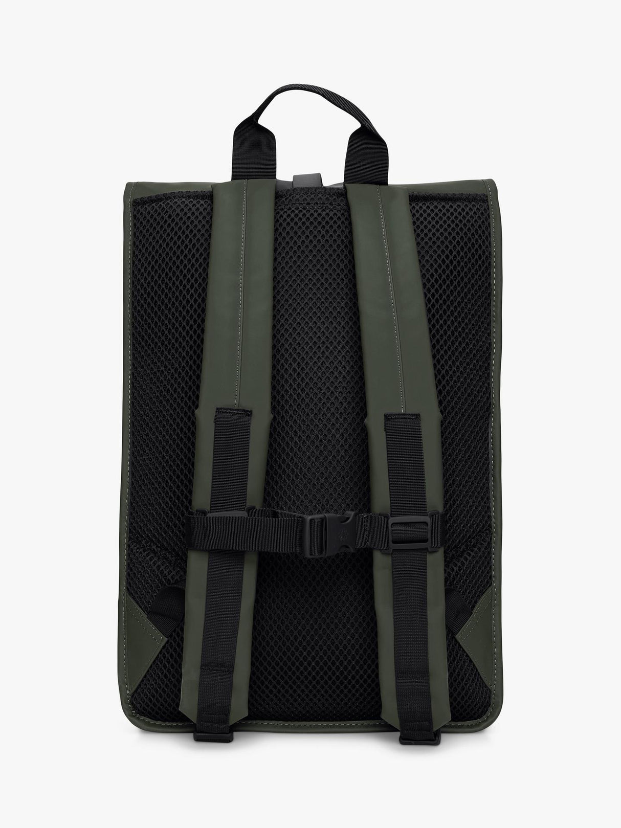 Rains Rolltop Waterproof 17L  Rucksack With Adjustable Strap Green - Large