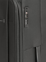 John Lewis Vienna 4-Wheel 76cm Lightweight Large Soft Shell Suitcase - Black