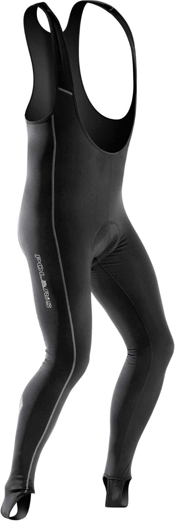 Polaris Cadence Padded Long Legging Cycling Bib Tights Black - Size XXL