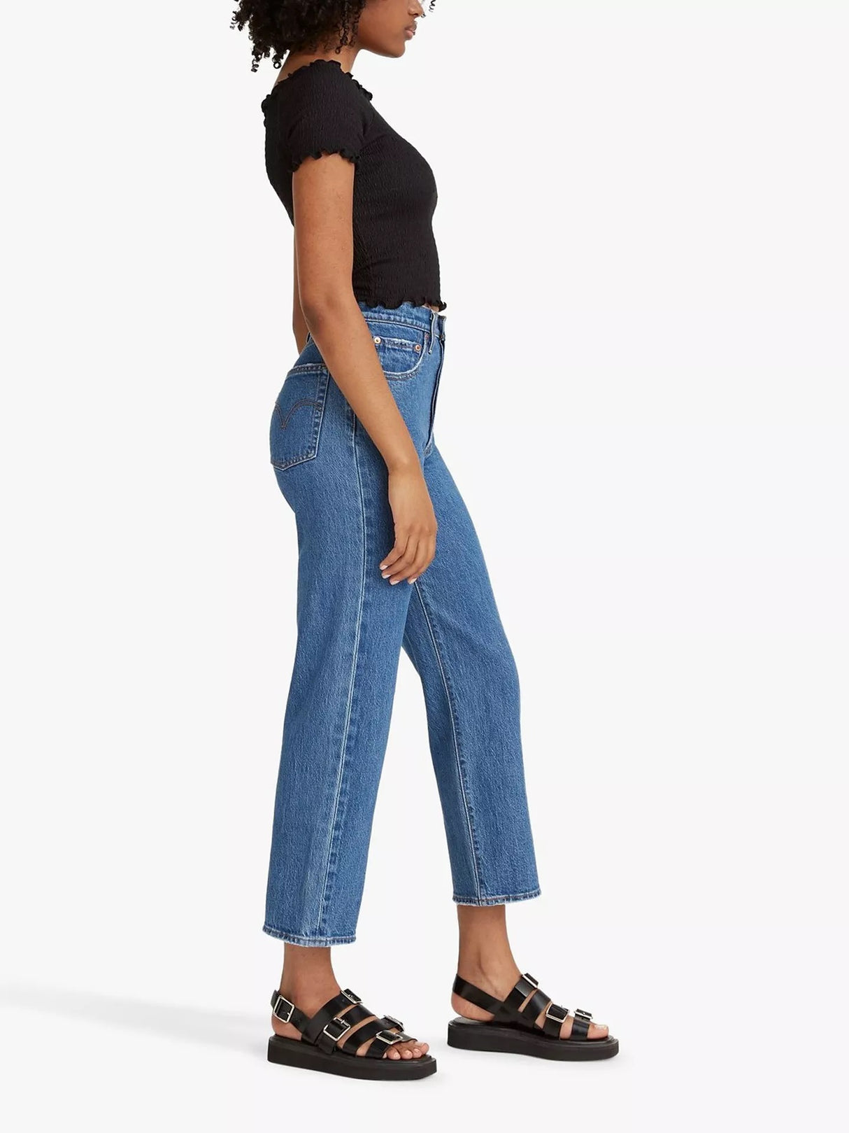 Levi's Ribcage High Rise Straight Cut Cropped Jeans - Jazz Pop - W27/L27
