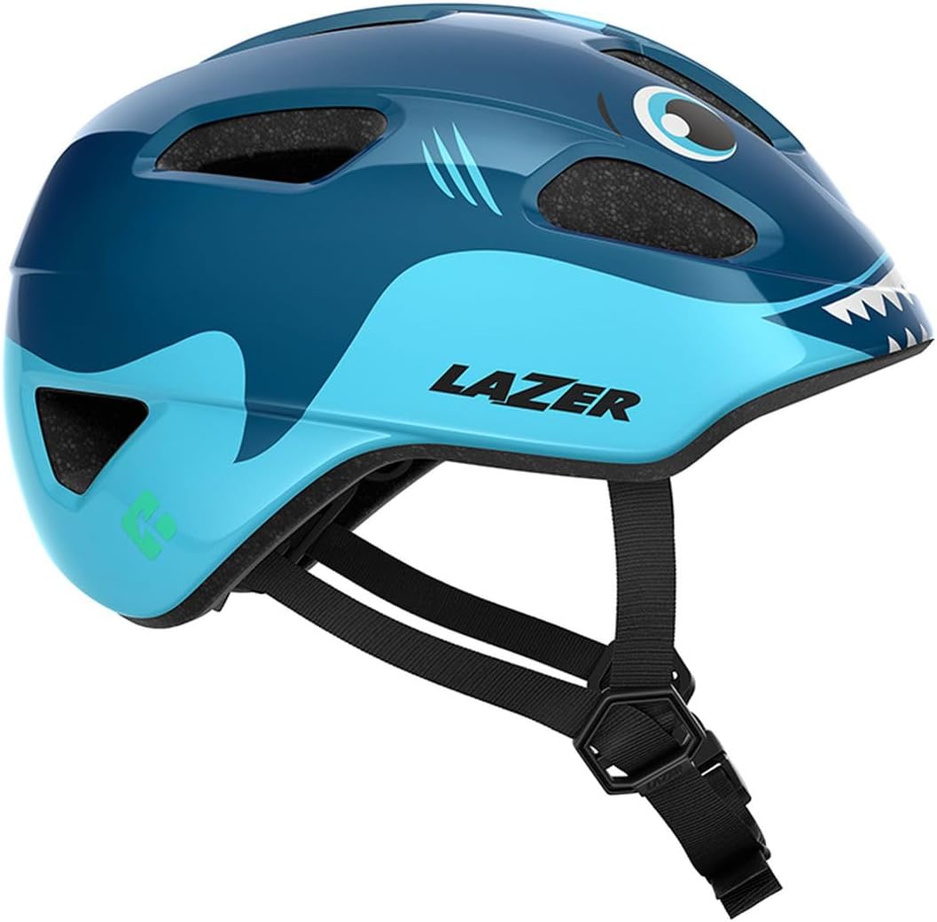 Lazer PNut KinetiCore Shark Uni-Size 46-52cm Kids Cycling Helmet - Blue