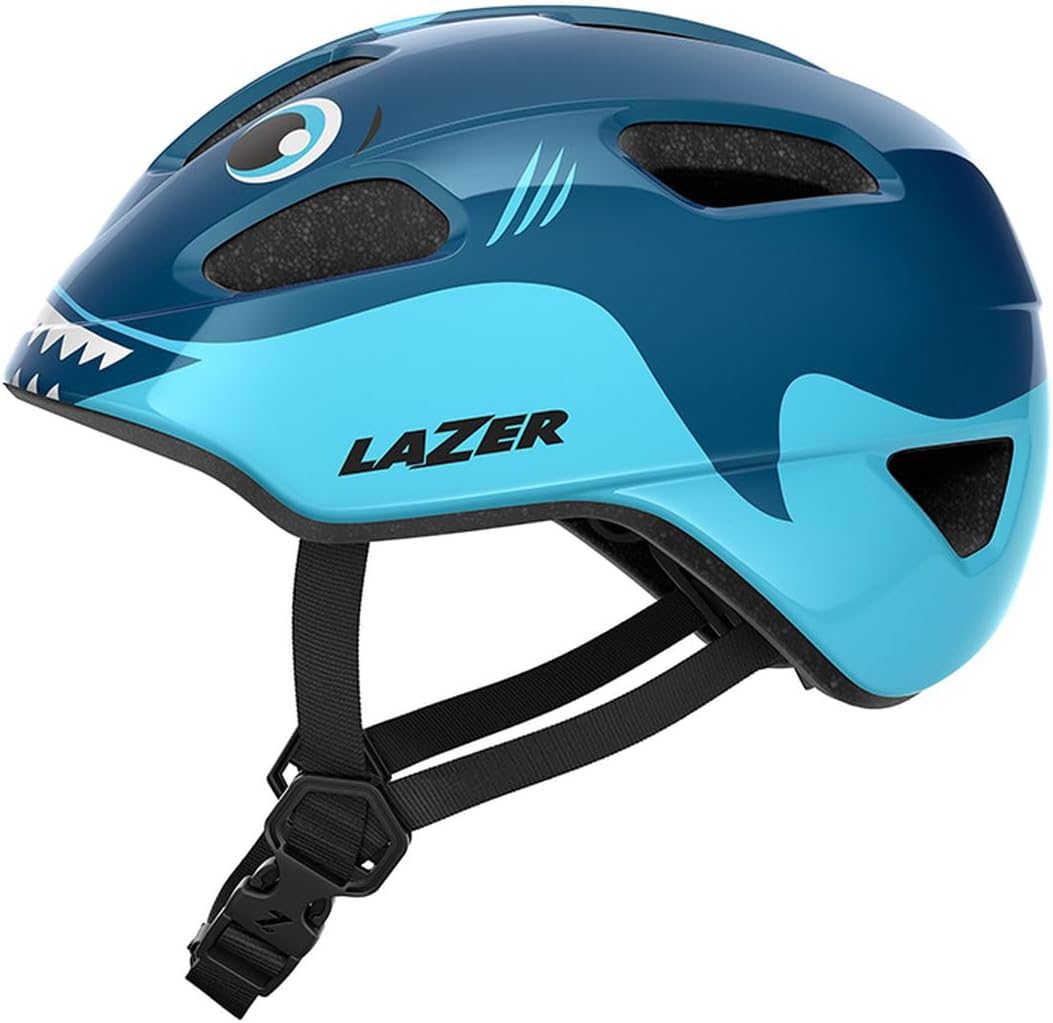 Lazer PNut KinetiCore Shark Uni-Size 46-52cm Kids Cycling Helmet - Blue