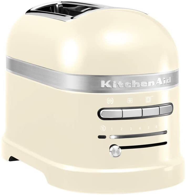 KitchenAid 5KMT2204BAC Artisan 2-Slice Toaster 1250W - Almond Cream - Kazoop 