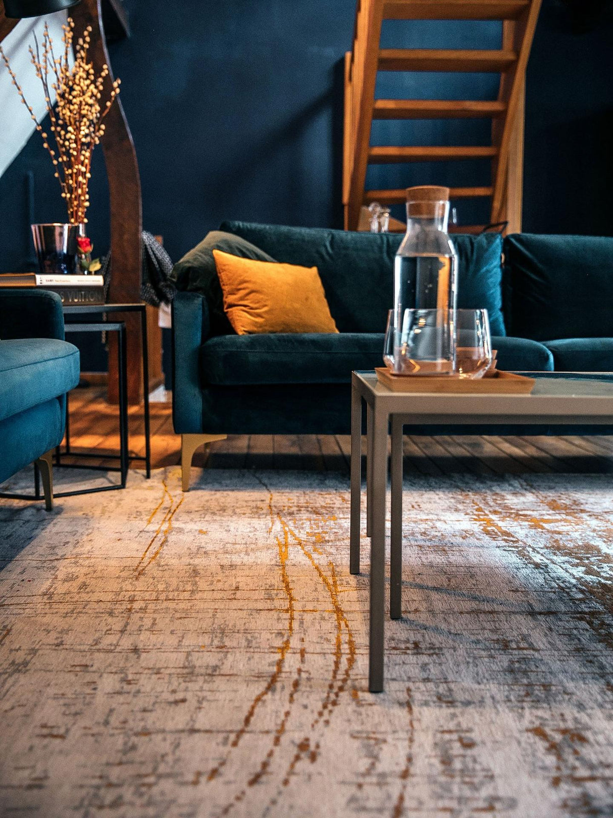 Louis De Poortere Mad Men Griff Collection Rug Columbus Gold L280 x W200 cm