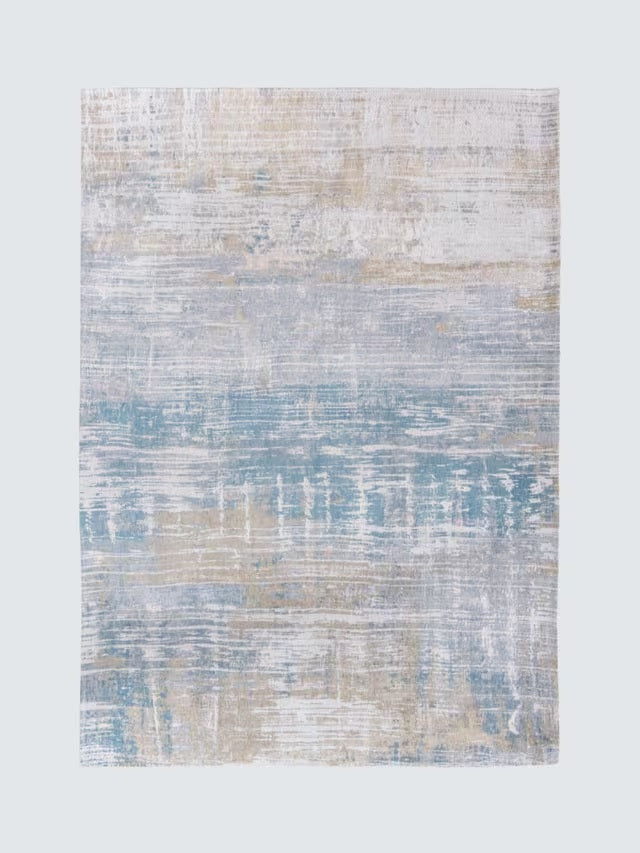 Louis De Poortere Abstract Streaks Rug L280 x W200cm - Long Island Blue