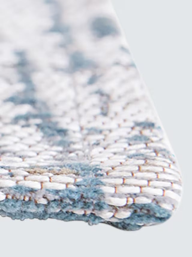 Louis De Poortere Abstract Streaks Rug L280 x W200cm - Long Island Blue