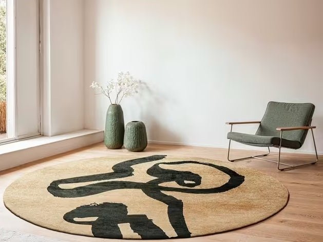 Louis De Poortere Ribbon Spirit Abstract Round Rug 240cm - Garden Spirit