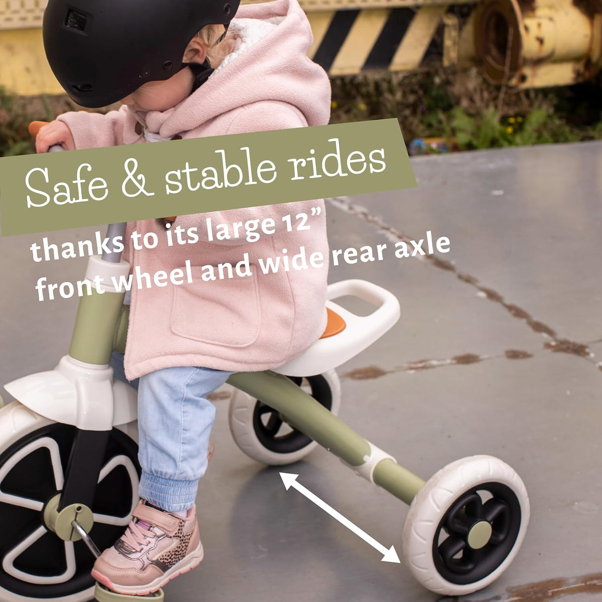 Chillafish Ziggis 2-5 Years Toddler Kids Ride-On Tricycle - Olive Green