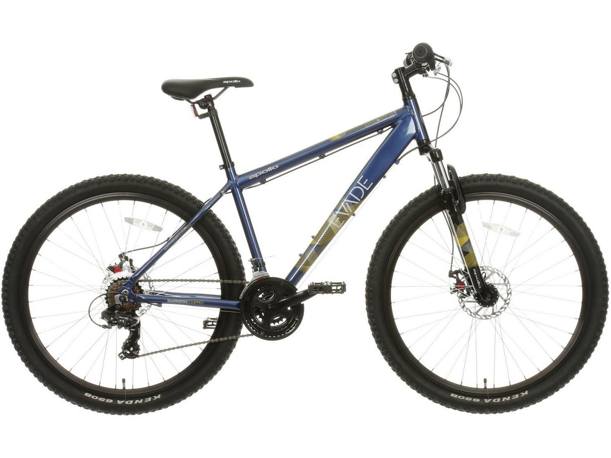 Apollo Evade Mens 21 Gears 27.5" Wheel Mountain Bike Blue - 14" Small Frame