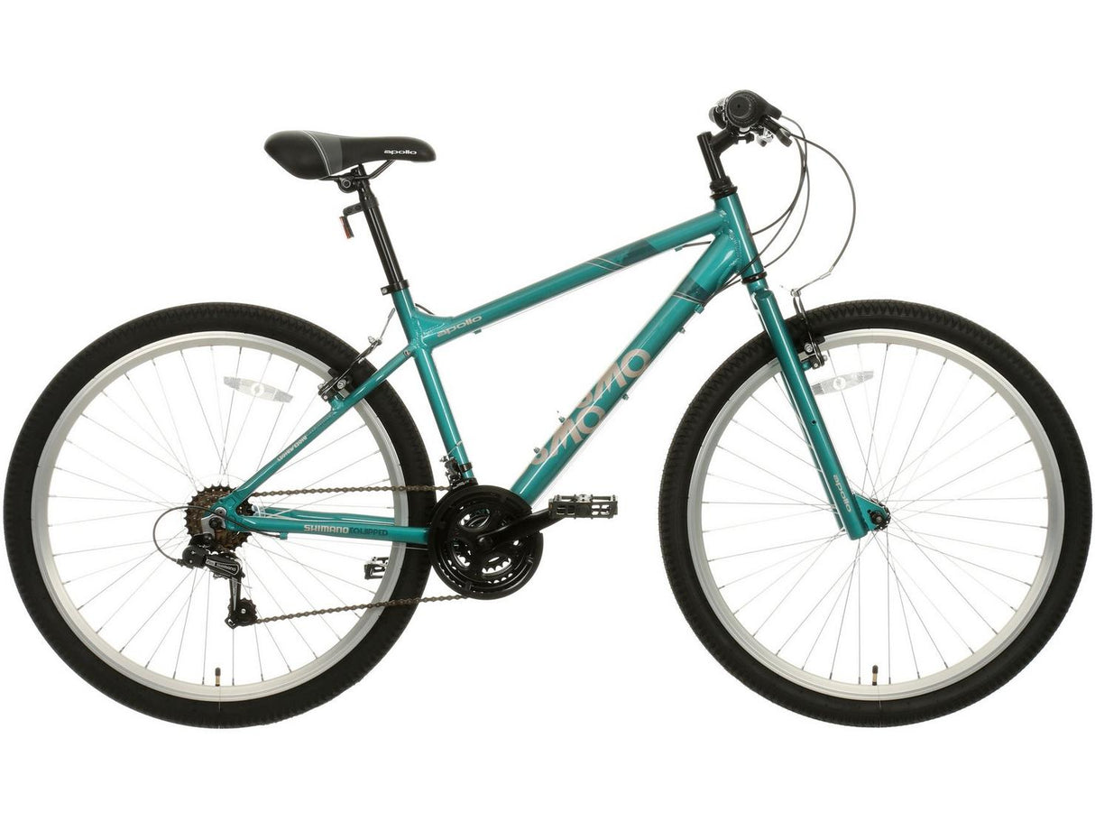 Apollo Cosmo Womens 18-Speed V-Brakes Hybrid Bike - Metallic Aqua - Medium