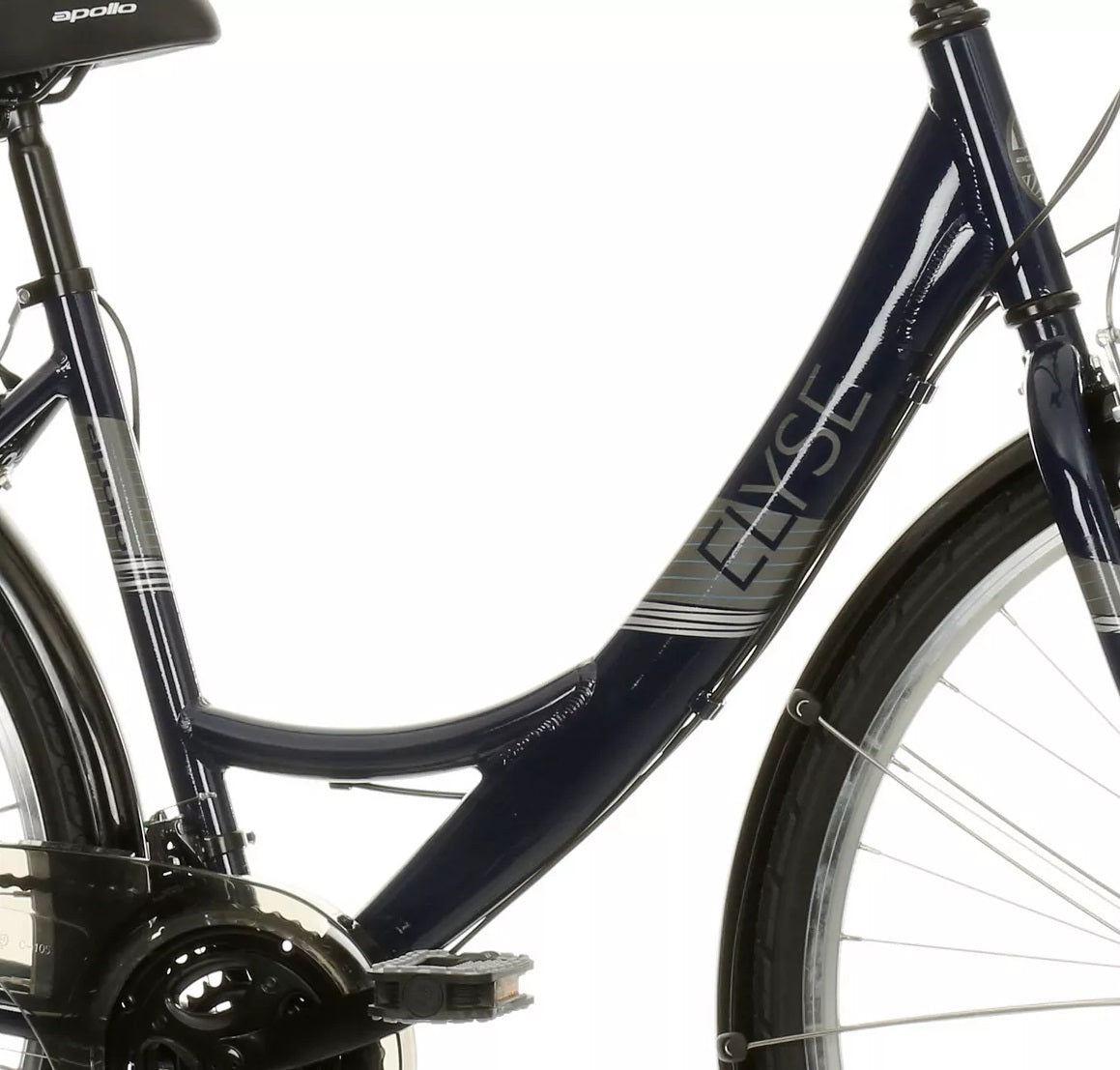 Apollo Elyse Womens 21-Speed 700c Alloy Hybrid Bike - Medium Frame - Navy