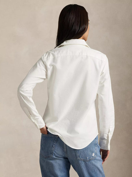 Ralph Lauren Women's Polo Classic Long Sleeve Cotton Shirt - White - UK 8