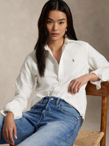 Ralph Lauren Women's Polo Classic Long Sleeve Cotton Shirt - White - UK 8