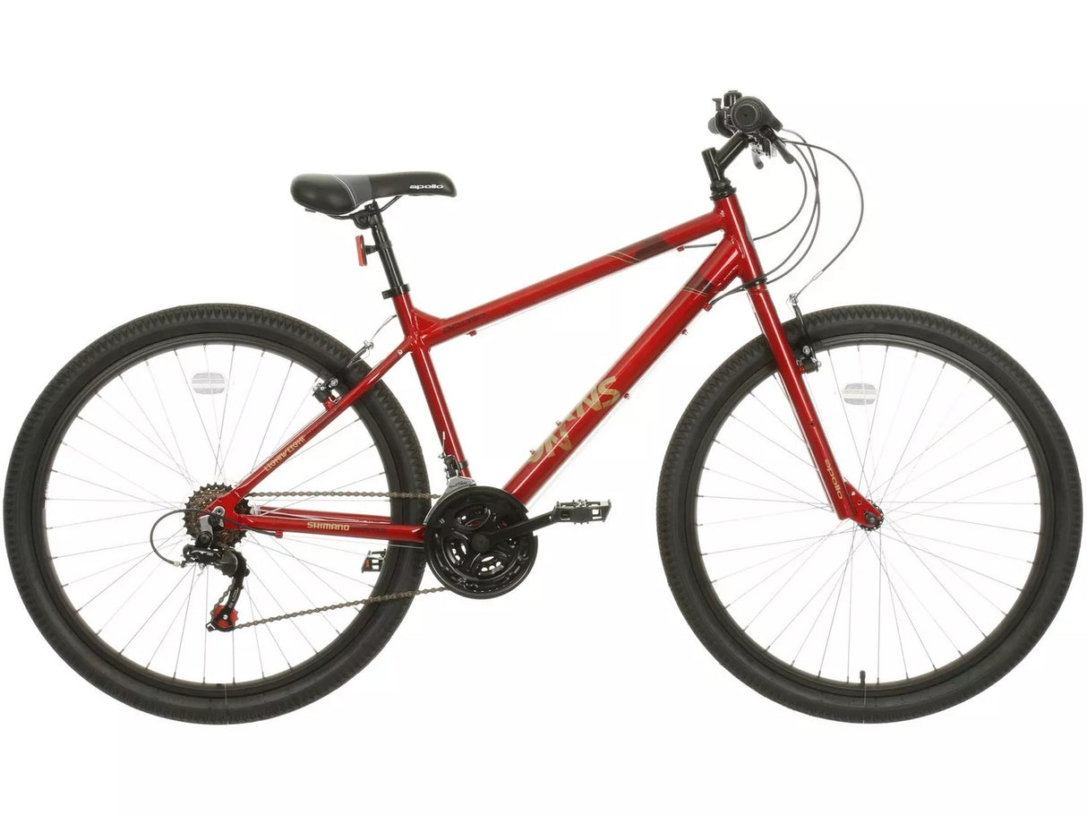 Apollo Transition Mens 18-Speed Lightweight Hybrid Bike - Medium 17'' - Red