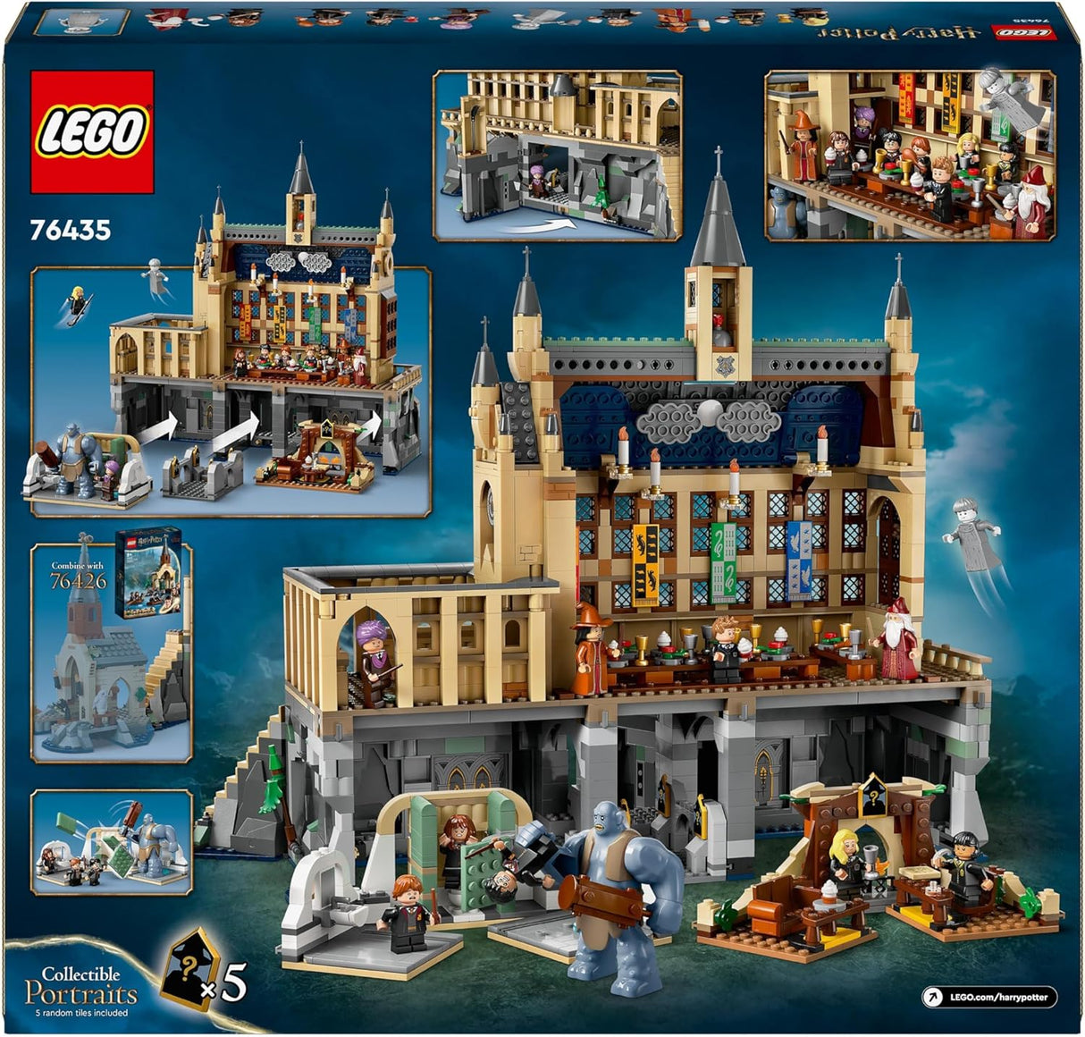 LEGO Harry Potter 76435 Hogwarts Castle: The Great Hall Toy Playset - Kazoop 
