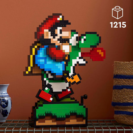 LEGO Super Mario 71438 Mario & Yoshi Pixelated Character Figure Building Set