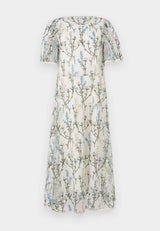 MUNTHE Urilanca Transparent/Multi Short Sleeve Floral Sequin Dress - Size 38