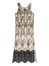 Munthe Women's Natural Lazo Floral-Lace Embellished Maxi Dress Size 44 Black