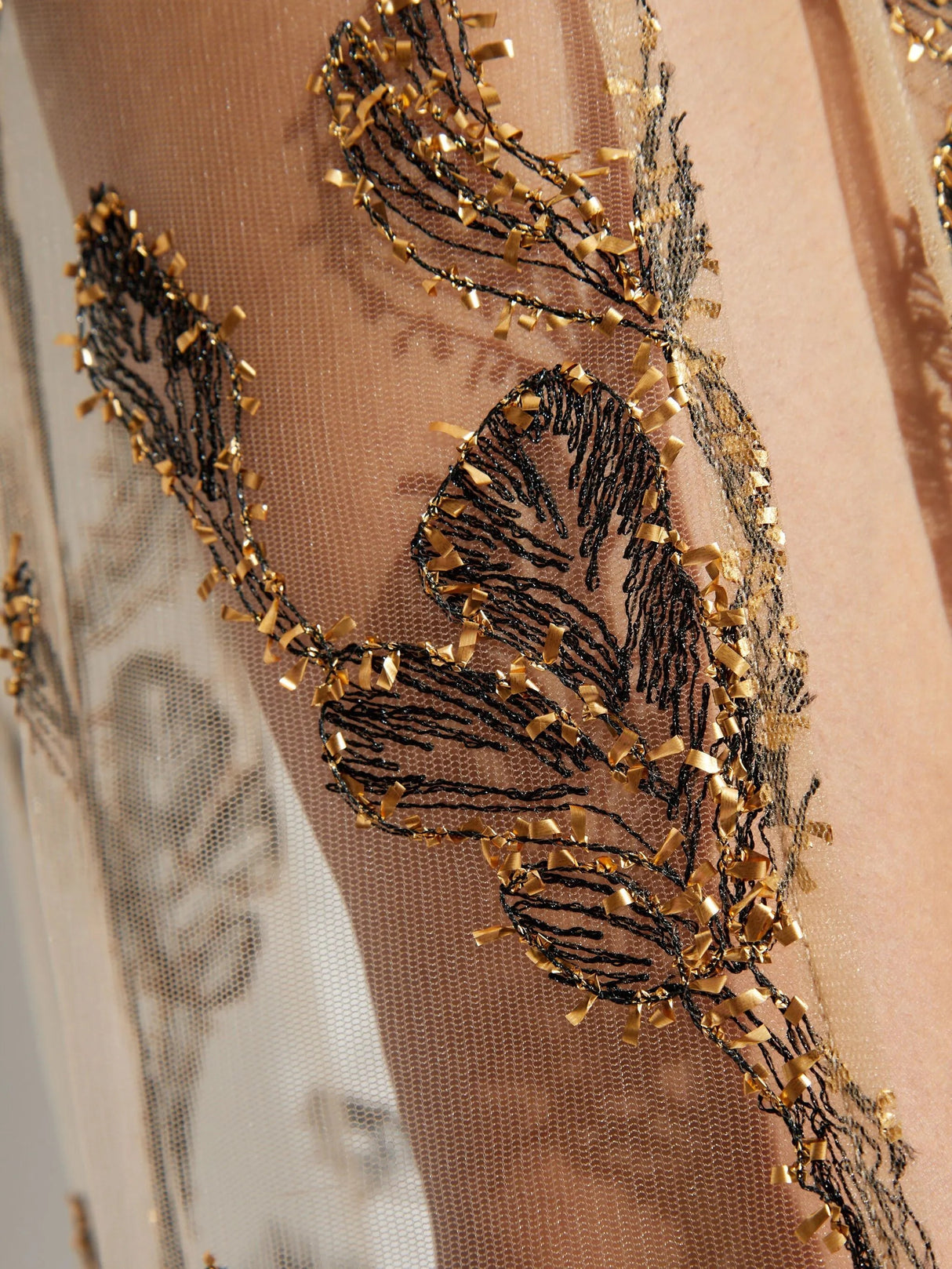 Munthe Women's Natural Lazo Floral-Lace Embellished Maxi Dress Size 44 Black