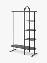 Umbra Bellwood Open Wardrobe Garment Clothes Rail with Shelves - Black - Kazoop 