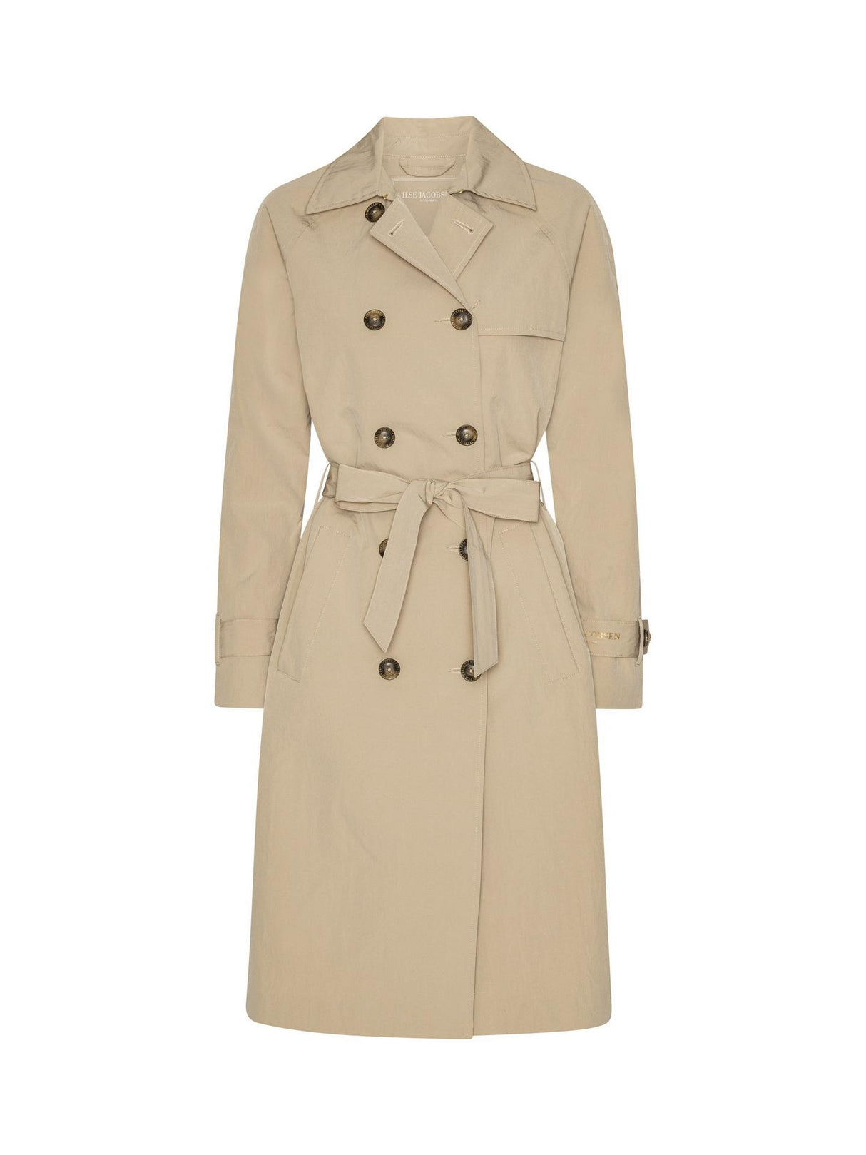 Ilse Jacobsen Hornbæk Rain Vision 03 Womens Trench Coat Light Brown Size 12