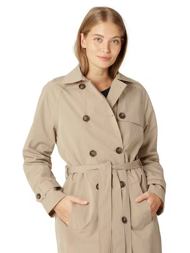 Ilse Jacobsen Hornbæk Womens Rain Vision 03 Trench Coat - Light Brown UK 16