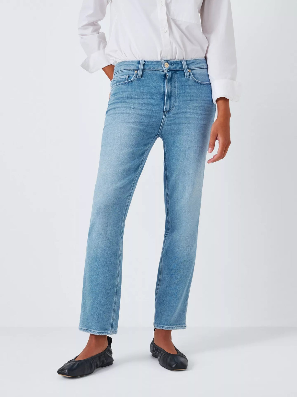 PAIGE Women's Cindy High Rise Straight Leg Light Jeans - Canvases - Size 26