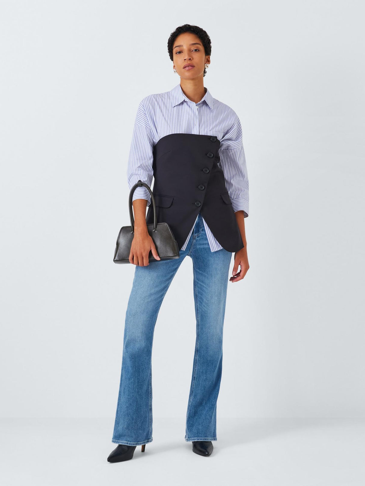 PAIGE High Rise Laurel Canyon Bootcut Jeans Rock Show Distress - Size 32