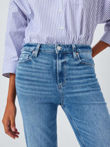PAIGE High Rise Laurel Canyon Bootcut Jeans Rock Show Distress - Size 32