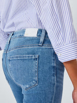 PAIGE High Rise Laurel Canyon Bootcut Jeans Rock Show Distress - Size 32