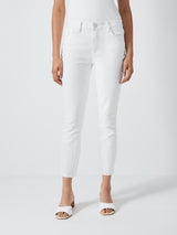 Paige Hoxton Womens High Rise Crop Cotton Skinny Jeans Crisp White - Size 8