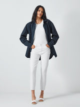 Paige Hoxton Womens High Rise Crop Cotton Skinny Jeans Crisp White - Size 8