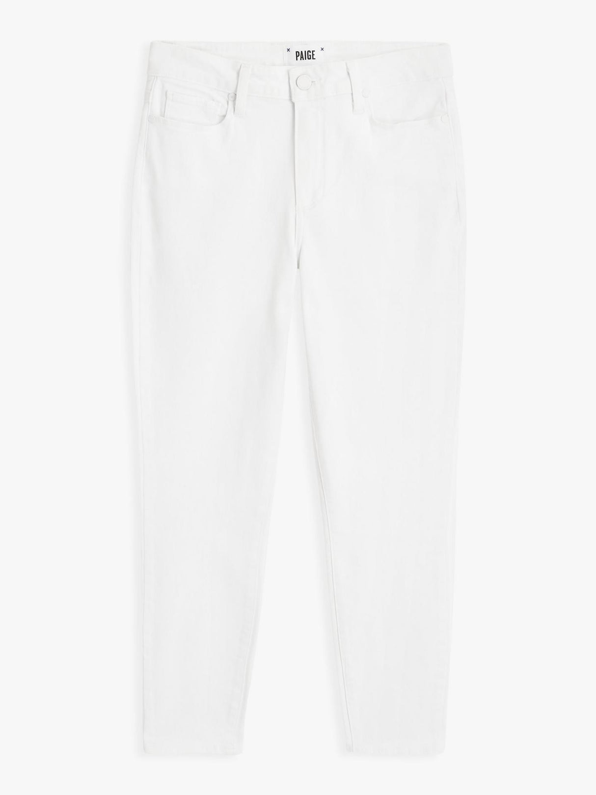 Paige Hoxton Womens High Rise Crop Cotton Skinny Jeans Crisp White - Size 8