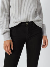 Frame Le Mini Bootcut Womens Casual Cotton Blend Zip Jeans Black - Size 28