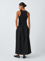 FRAME Racerback Womens Regular Fit Cotton Sleeveless Tank Dress - Black - XL