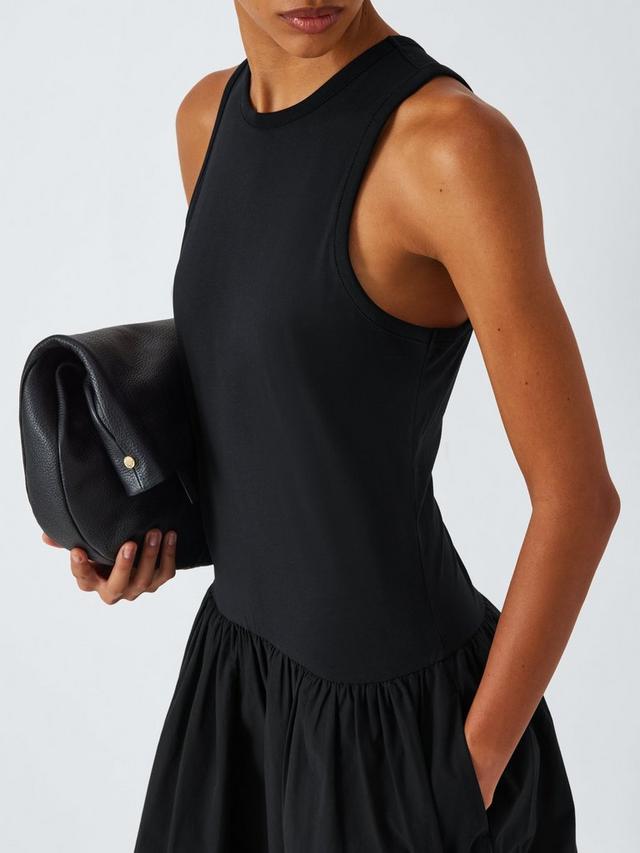 FRAME Racerback Womens Regular Fit Cotton Sleeveless Tank Dress - Black - XL