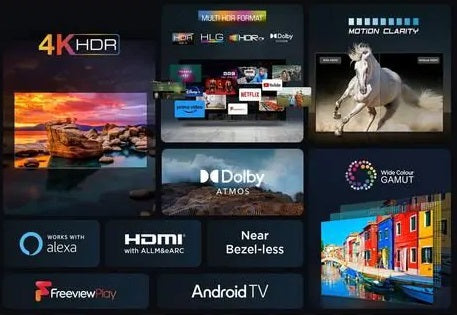 TCL 43P755K 4K Ultra HD HDR LED 43'' Smart Android TV with Freeview Play