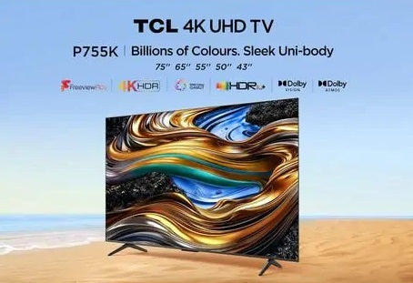 TCL 43P755K 4K Ultra HD HDR LED 43'' Smart Android TV with Freeview Play
