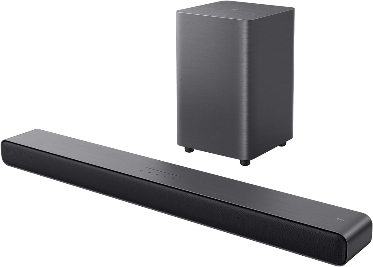 TCL S55HK 2.1Ch Bluetooth Compact Soundbar with Wireless Sub - Titanium