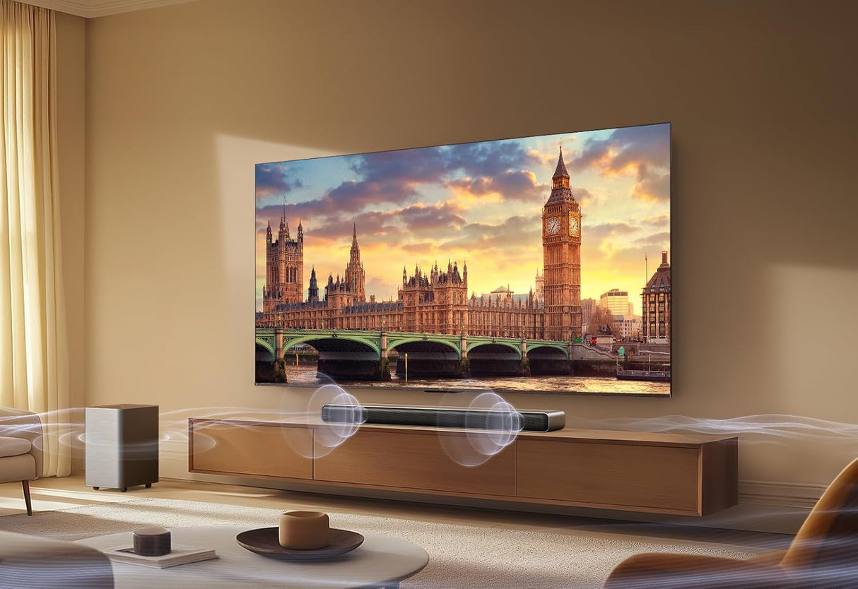 TCL S55HK 2.1Ch Bluetooth Compact Soundbar with Wireless Sub - Titanium