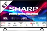 Sharp 4T-C43GJ4225K 43" 4K UHD Frameless Smart Roku TV with Freeview Play