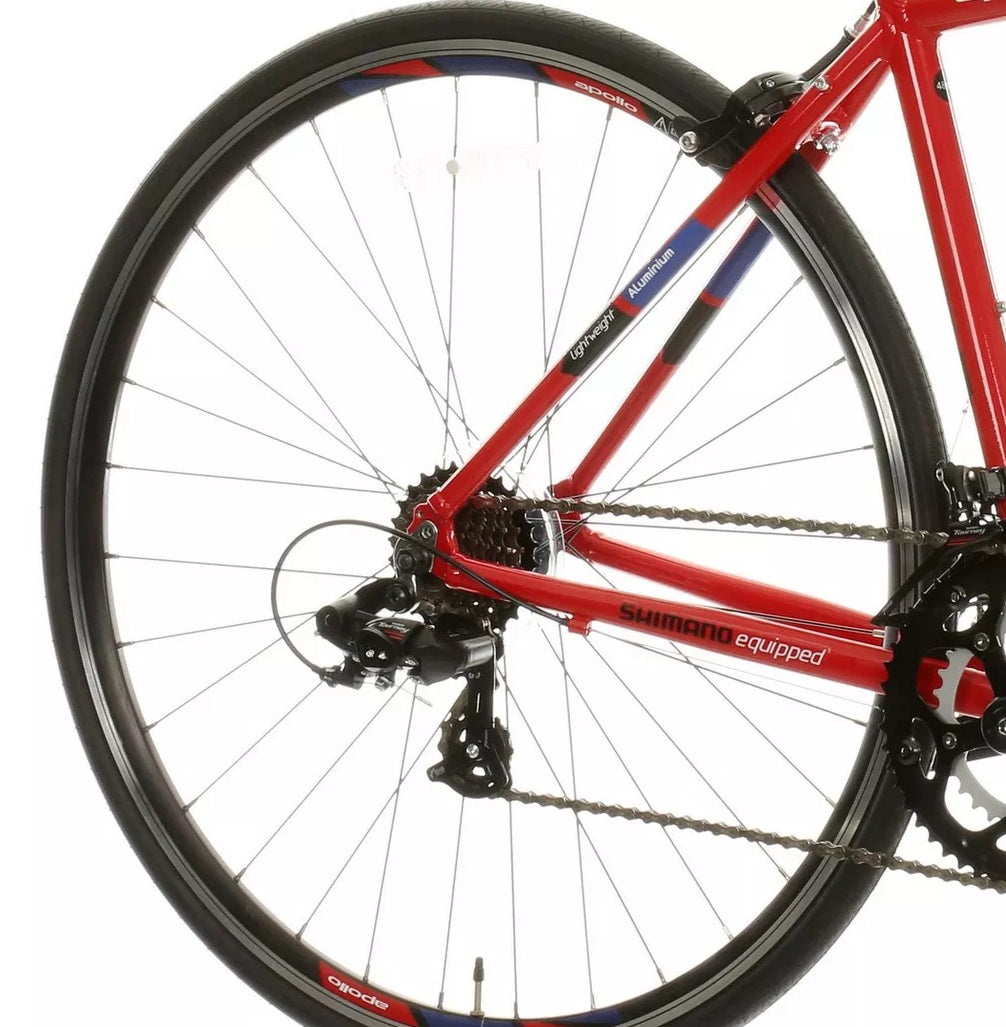 Apollo Paradox Mens 14-Speed 700c Road Bike - Large 54cm Alloy Frame - Red