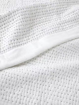 John Lewis Kantha Textured Gauze Stitch Cotton Bedspread 220 x 220cm - White