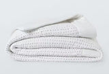 John Lewis Kantha Textured Gauze Stitch Cotton Bedspread 220 x 220cm - White