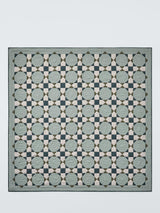 John Lewis Diamond Patchwork Quilted Linen Cotton Bedspread 220x220cm - Sage
